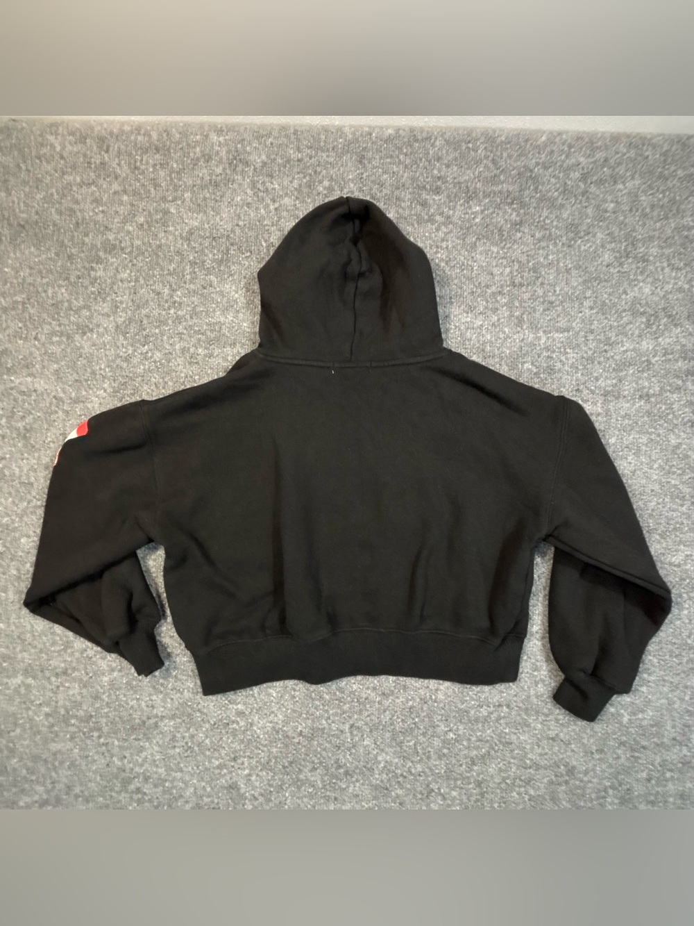 WEAR by Erin Andrews Kansas City Chiefs Cropped Hoodie Womens Small Black NFL - Picture 15 of 15